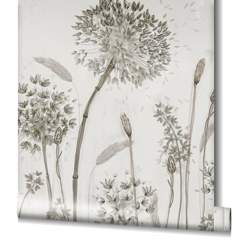 Papier peint photo Greige Fleurs pour salon chambre 2.70 x 2.12 cm 