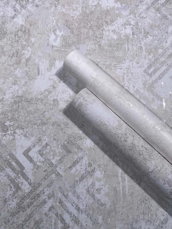 Vliestapete Betonoptik Grafisch Modern in Grau 