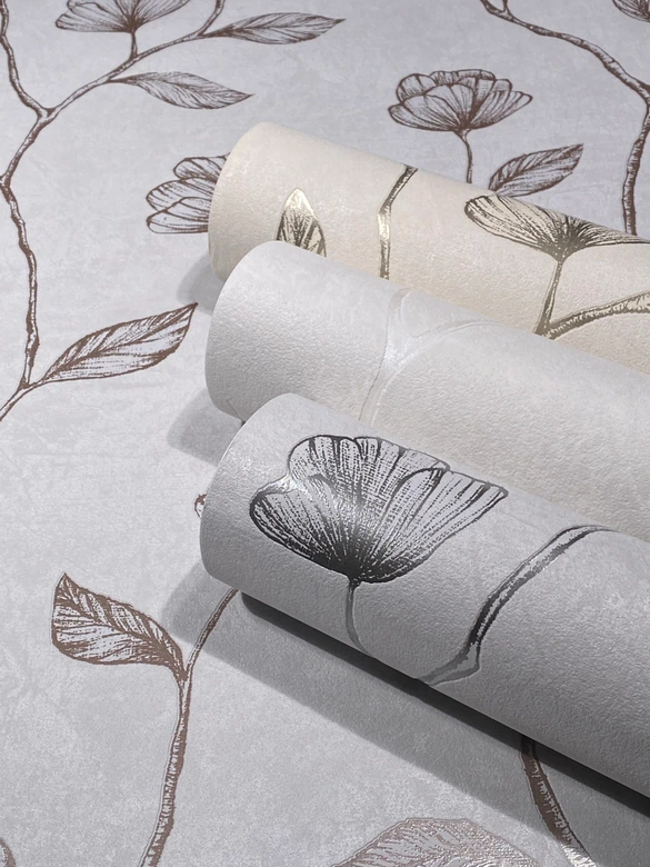 Papier peint intissé blanc motifs floraux pour salon chambre cuisine papier peint marburg 