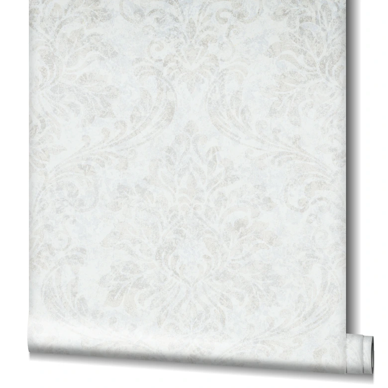 non-woven wallpaper white beige ornamental for living room bedroom office marburg wallpaper 