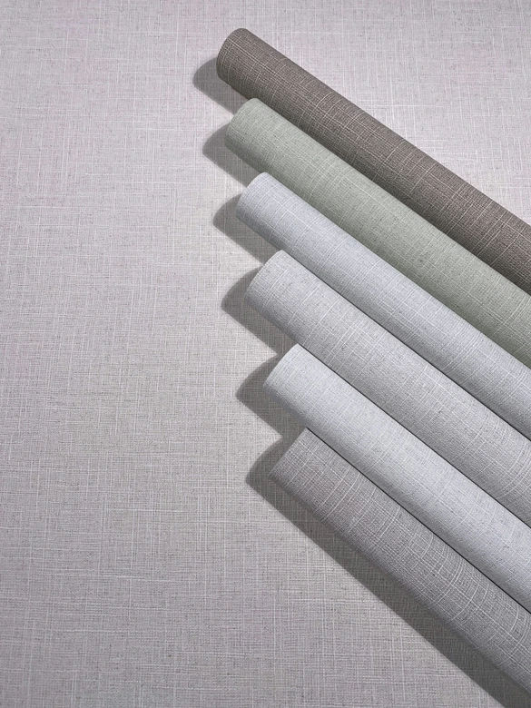 Vliestapete Textil, Struktur Uni Modern matt in Grau 