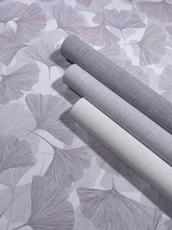 Vliestapete Textil, Struktur Uni Modern matt in Grau 