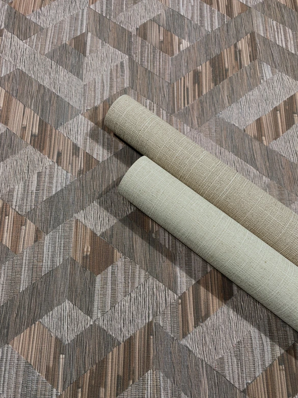 Vliestapete 3D-Optik Holzoptik Landhaus matt in Braun 