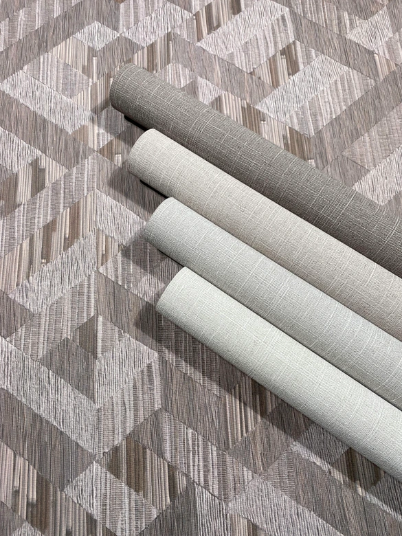 Vliestapete Textil, Struktur Uni Modern matt in Braun 