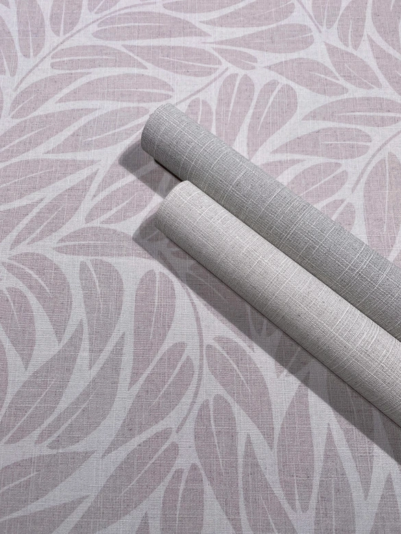 Vliestapete Blätter Floral Natur matt in Grau 