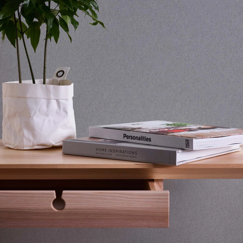 Grå enhetstapet - non-woven tapet, enfärgad - A.S. Création 