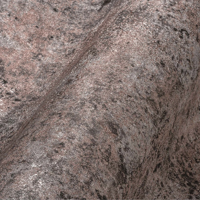 Tapeta z włókniny w stylu industrialnym miedź, czerń, srebro rdza tapeta z efektem metalicznym 