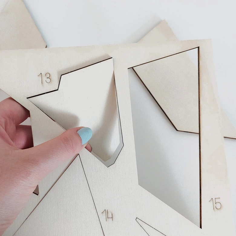 Houten Wanddecoratie Vos Puzzel Mahoniefineer 