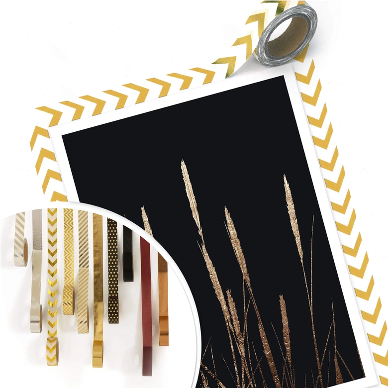 Plakat - Kubistika - Golden Feathers 