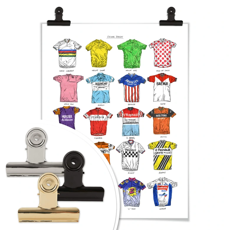Poster Sparshott - Maillots de cyclistes 