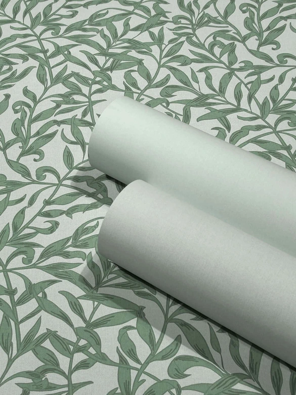 Vliestapete Struktur Uni Modern in Grün 