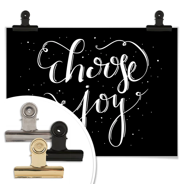 Poster Choose Joy - schwarz negativ 