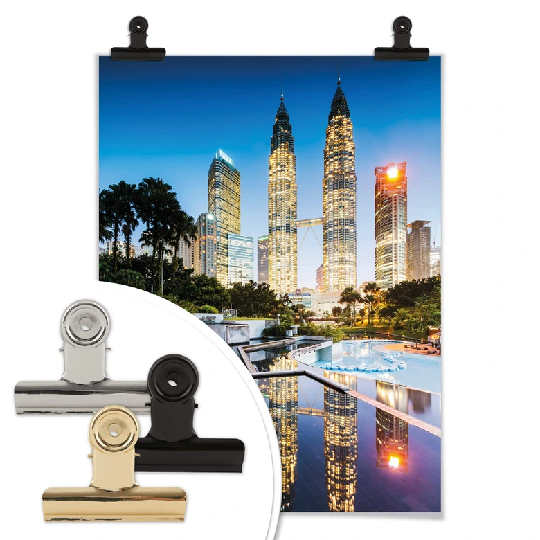 Poster Colombo - Petronas Towers by Night 
