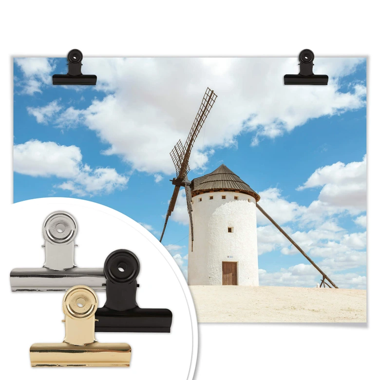 Poster Colombo - Windmühlen auf der Don Quijote Route in Spanien 