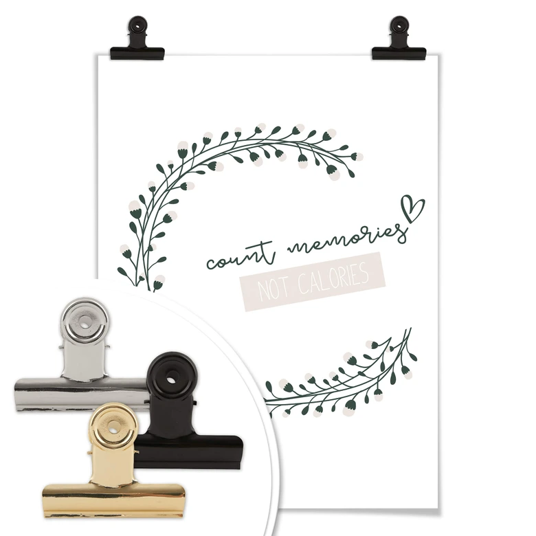 Poster - Count memories not calories 