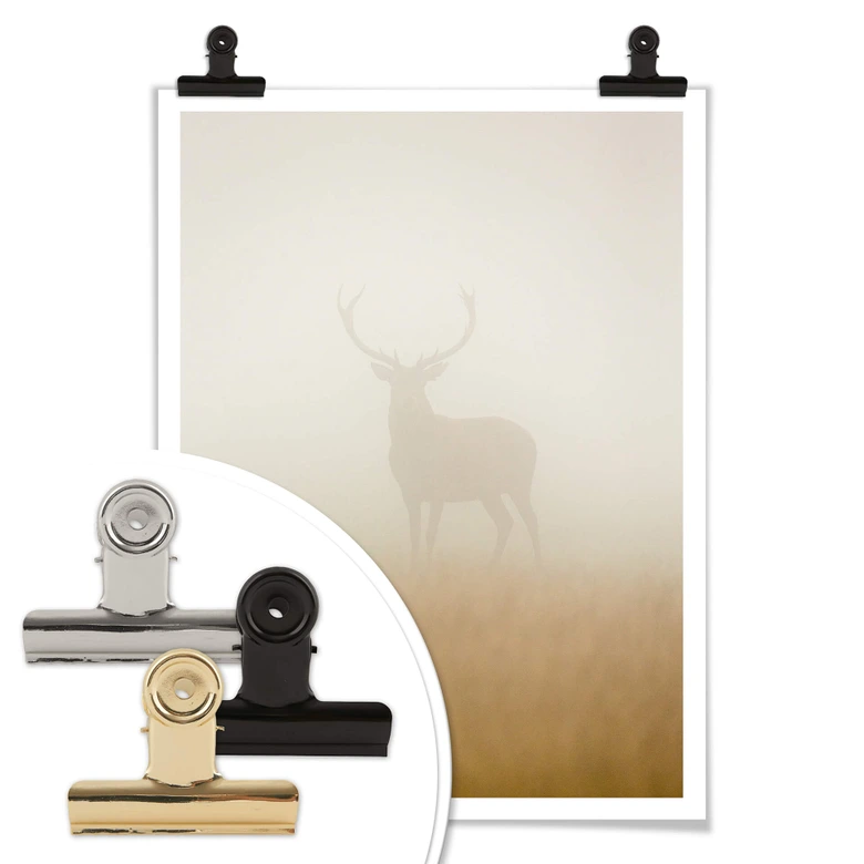 Poster Harling - Hirsch im Nebel 