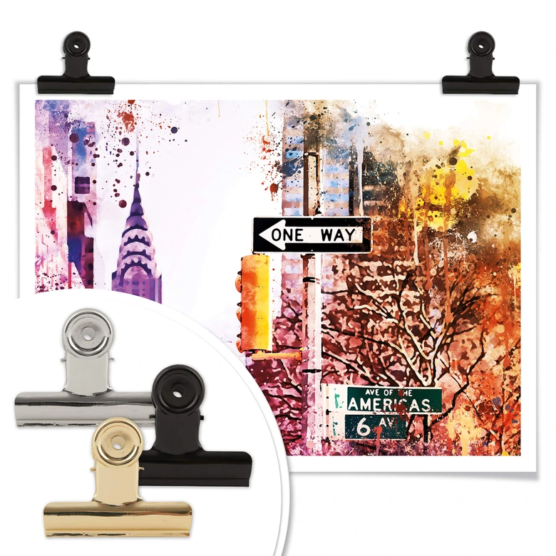 Poster Hugonnard - Watercolour: The Empire State Building 