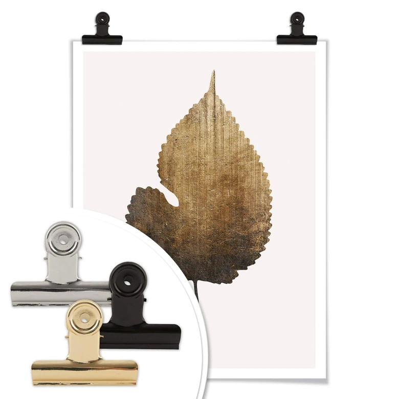 Poster Kubistika - Golden Leaf 