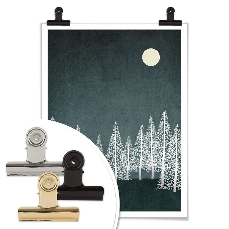 Poster Kubistika – Kleiner Wintermond 