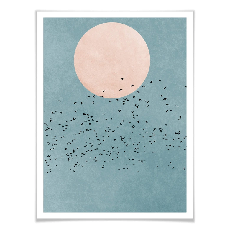 Posterset incl. frames - Kubistika - Moon 