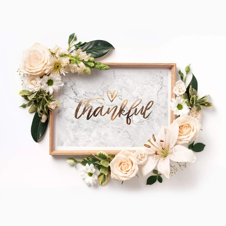 Poster Kupferoptik - Thankful 