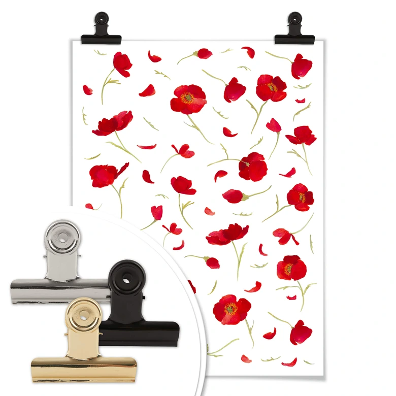 Poster Leffler - Mohnblüten 