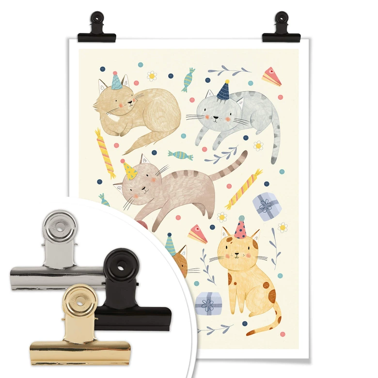 Poster Loske - Katzengeburtstag 