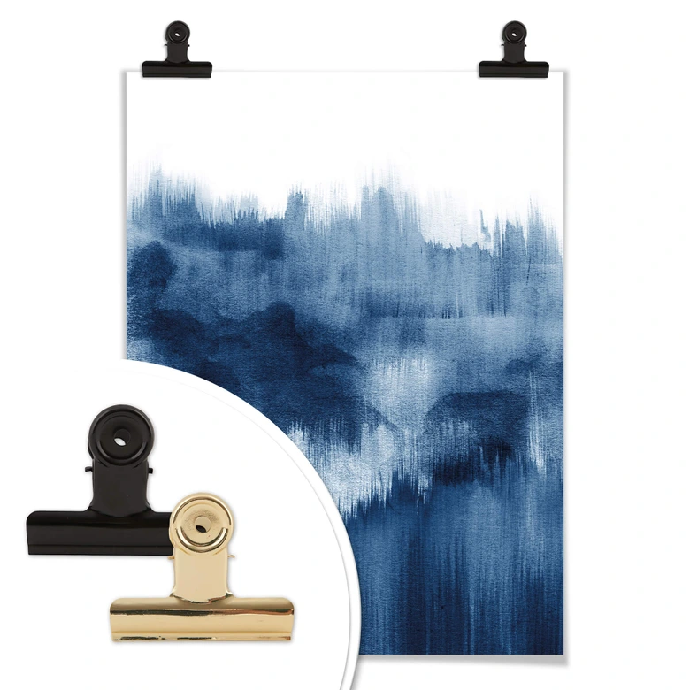 Poster Nouveauprints - Watercolour Brush Strokes (blau) 
