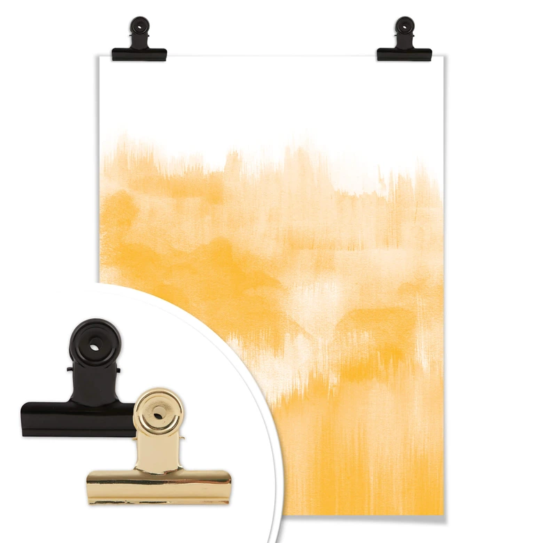 Poster Nouveauprints - Watercolour Brush Strokes (gelb) 