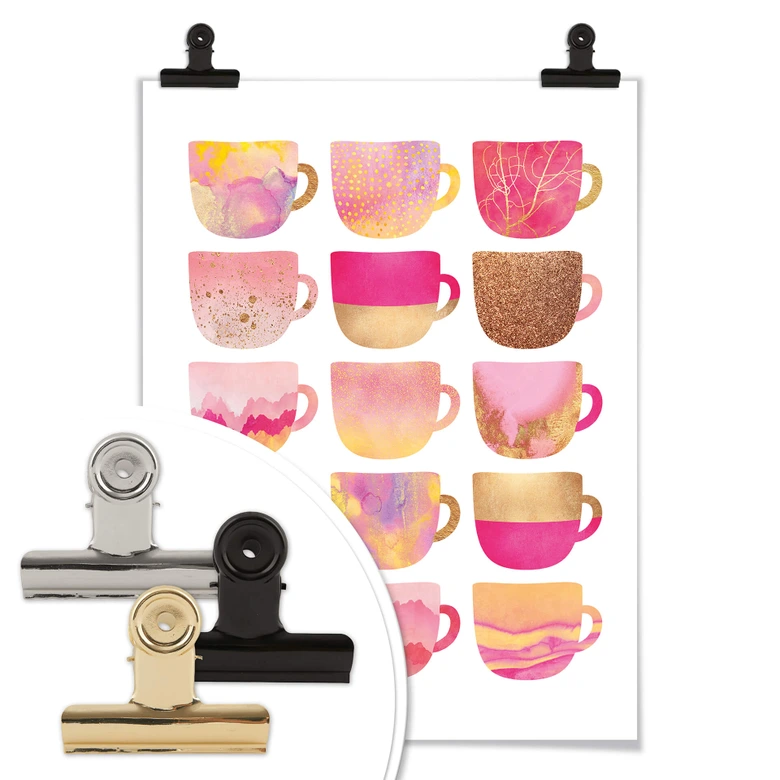 Poster Fredriksson - Kaffeetassen: Pretty Pink 