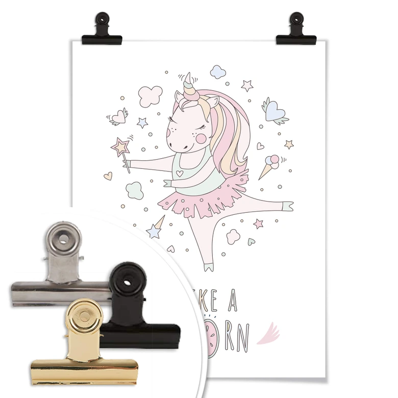 Affiche Kvilis - Be like a Unicorn - Licorne ballerine 
