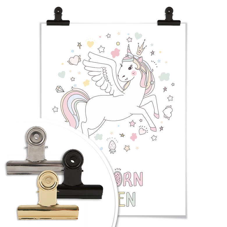 Póster Kvilis - Unicorn Queen - Unicornio con corona 