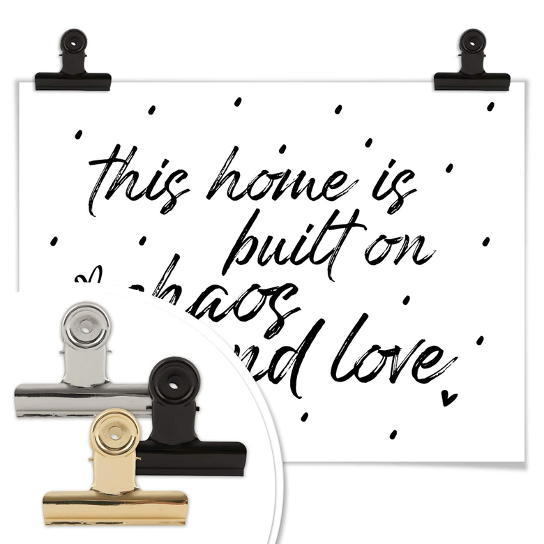 Poster This home is built on chaos and love 