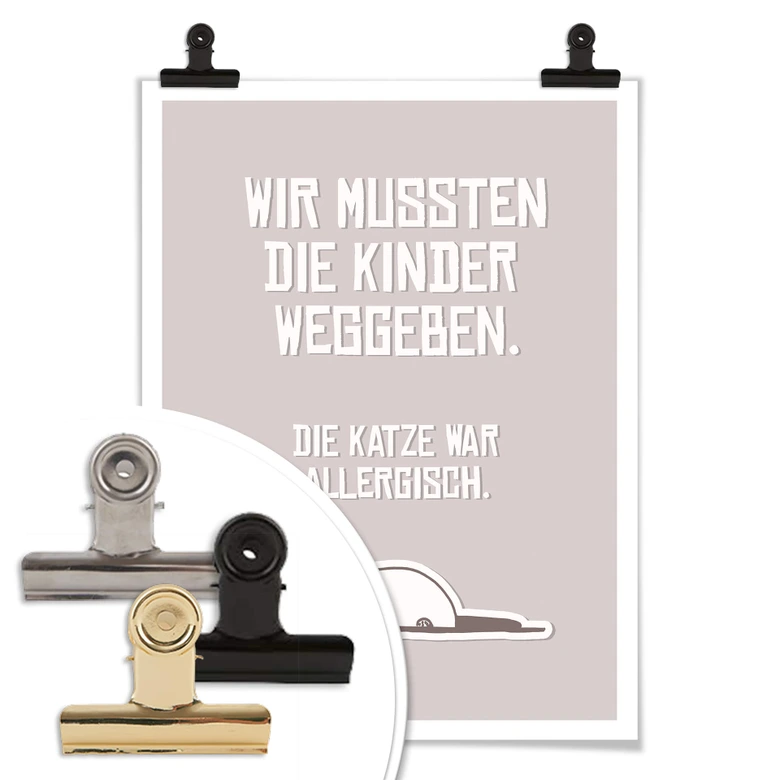 Poster Wir mussten die Kinder weggeben - Katze 