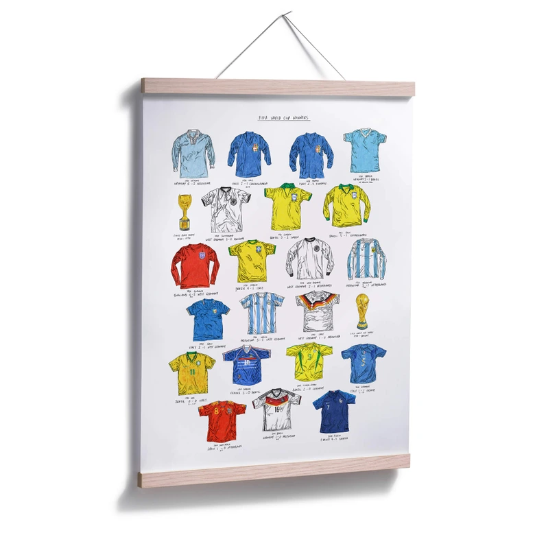 Poster Sparshott - Maillots de foot de la coupe du monde 
