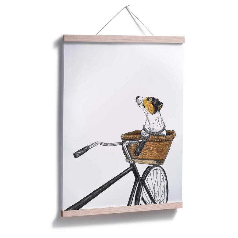 Poster Sparshott - Un chien dans un panier 