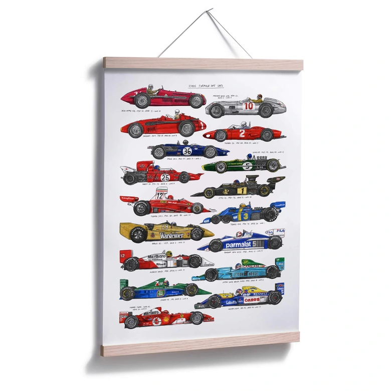 Poster Sparshott - Voitures de course 