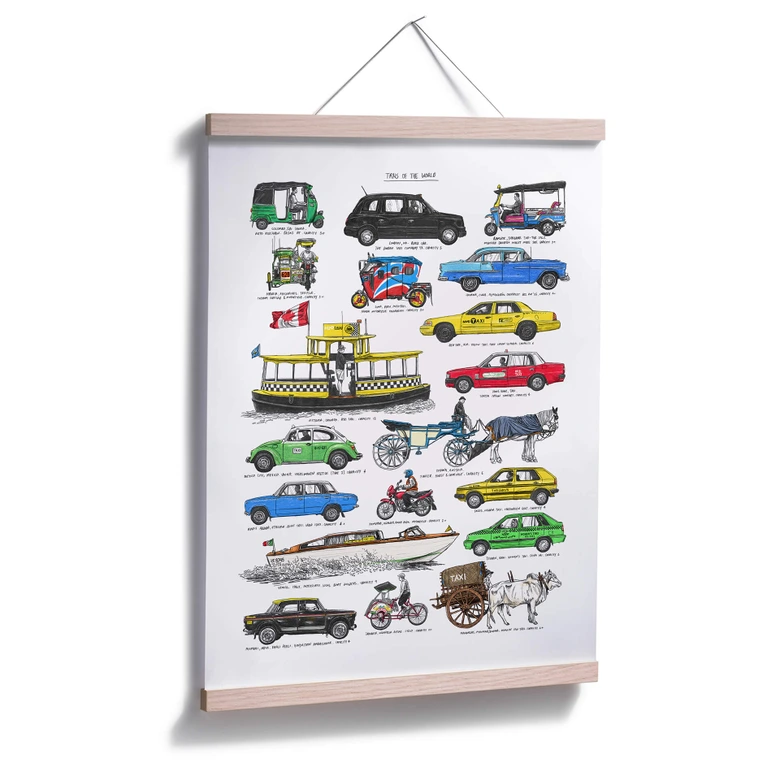 Poster Sparshott - Taxis of the world 