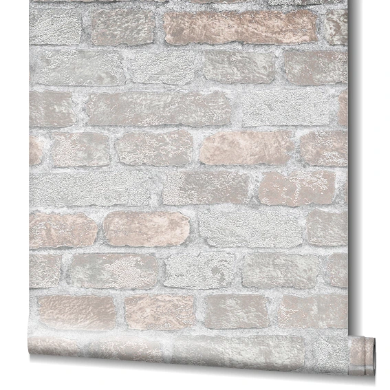 Steinoptiktapete, Vliestapete greige 