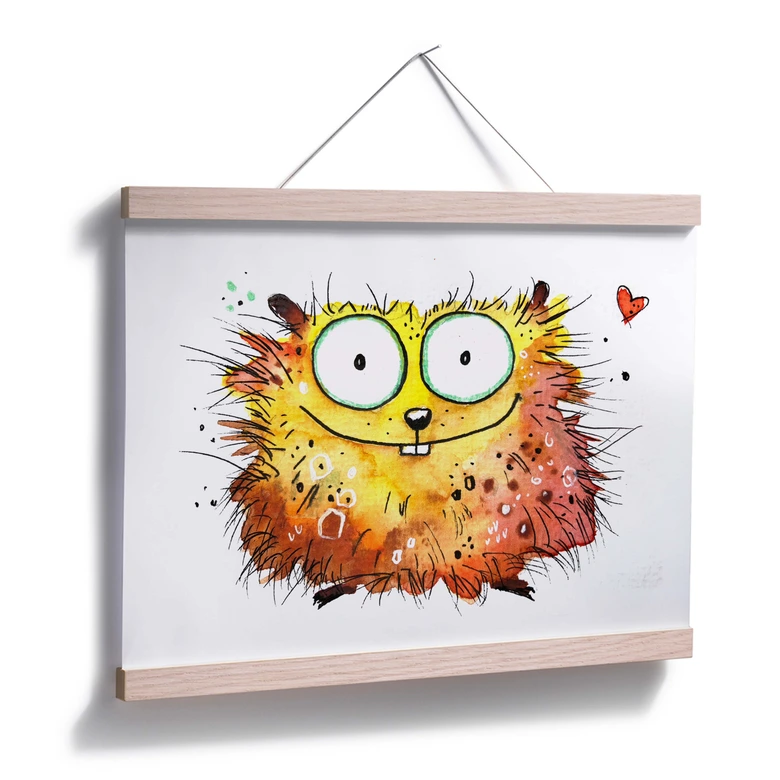Poster Hagenmeyer - Hamster heureux 
