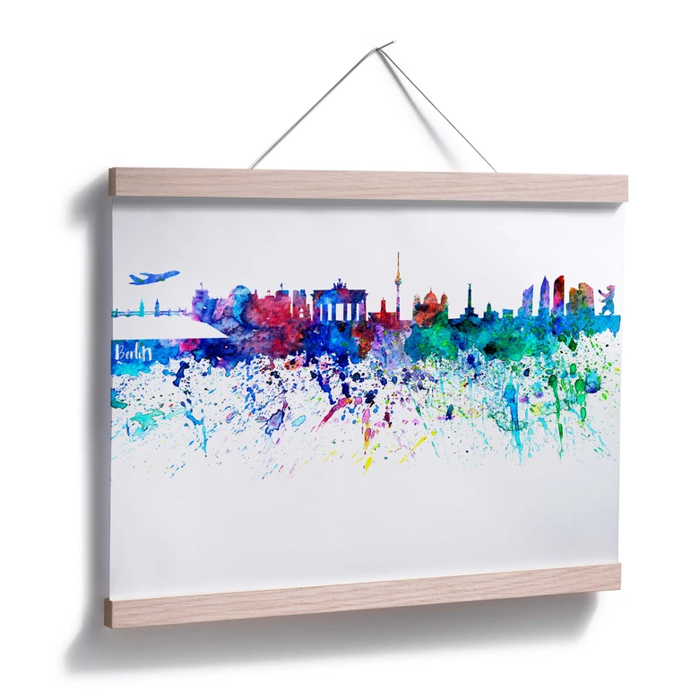 Poster Bleichner - Berlin Aquarell Skyline 
