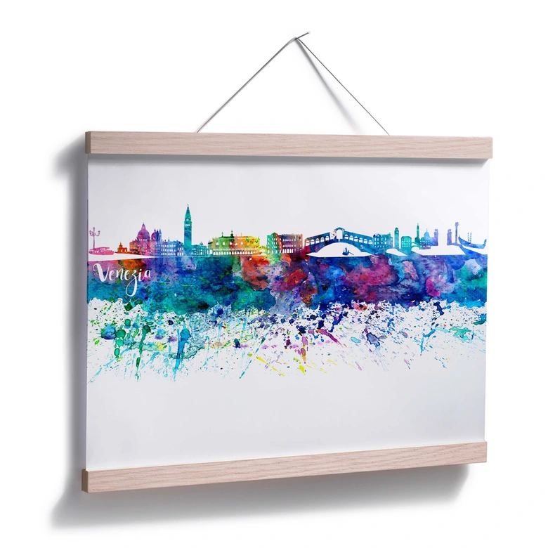 Poster Bleichner - Venedig Aquarell Skyline 