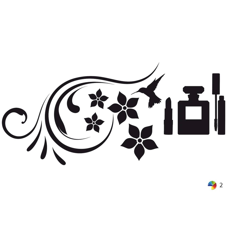 Wandtattoo Wellness Oase 2 (2-farbig) 