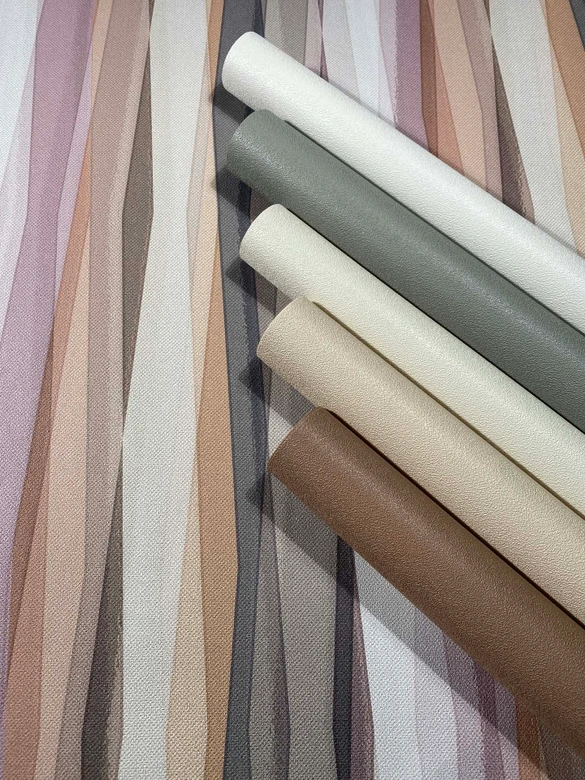 Ikke-vævet tapet striber Stripes Modern, Kids matt i beige 