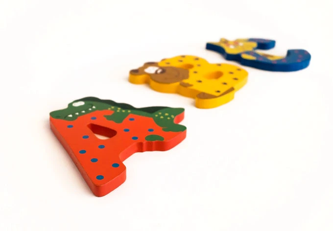 Lettres décoratives 3D animaux colorés pour enfants 