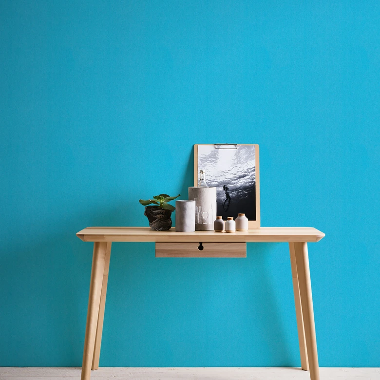 Architects Paper Vliestapete Floral Impression Unitapete einfarbig blau 
