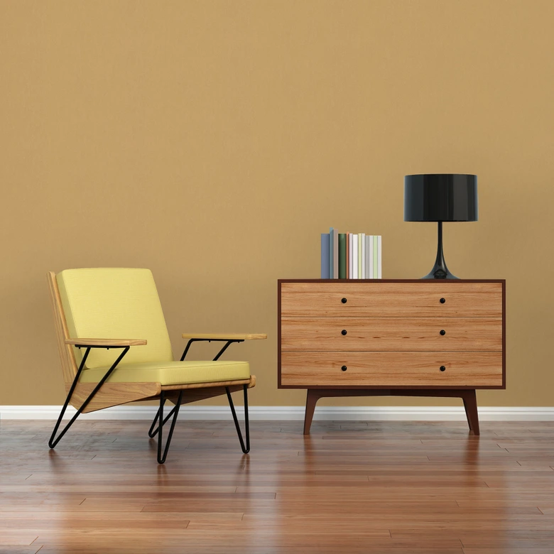 Architects Paper Vliestapete Floral Impression Unitapete einfarbig gelb 