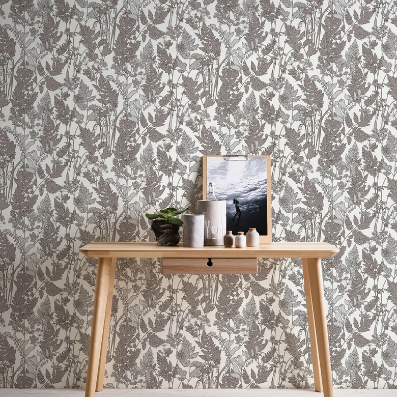 Architects Paper Vliestapete Floral Impression Blumentapete floral grau, weiß 