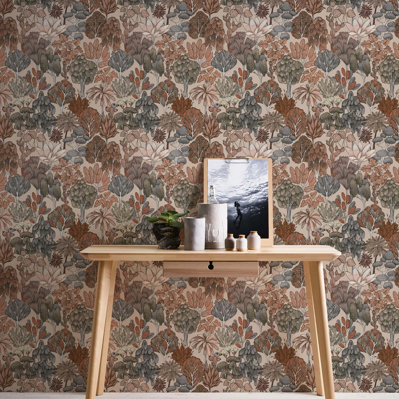 Architects Paper Floral Impression - Papier peint intissé jungle, beige 