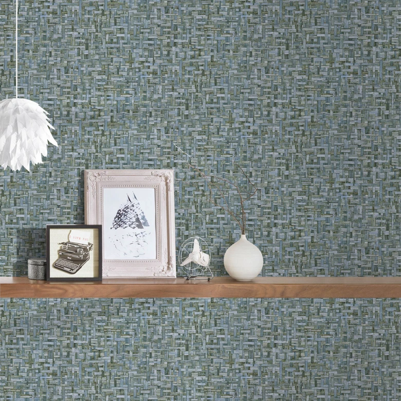 Architects Paper Jungle Chic - Papier peints effet bois, bleu 